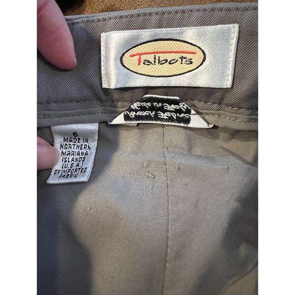 Talbots high waisted wool trousers taupe 6 - Picture 7 of 7